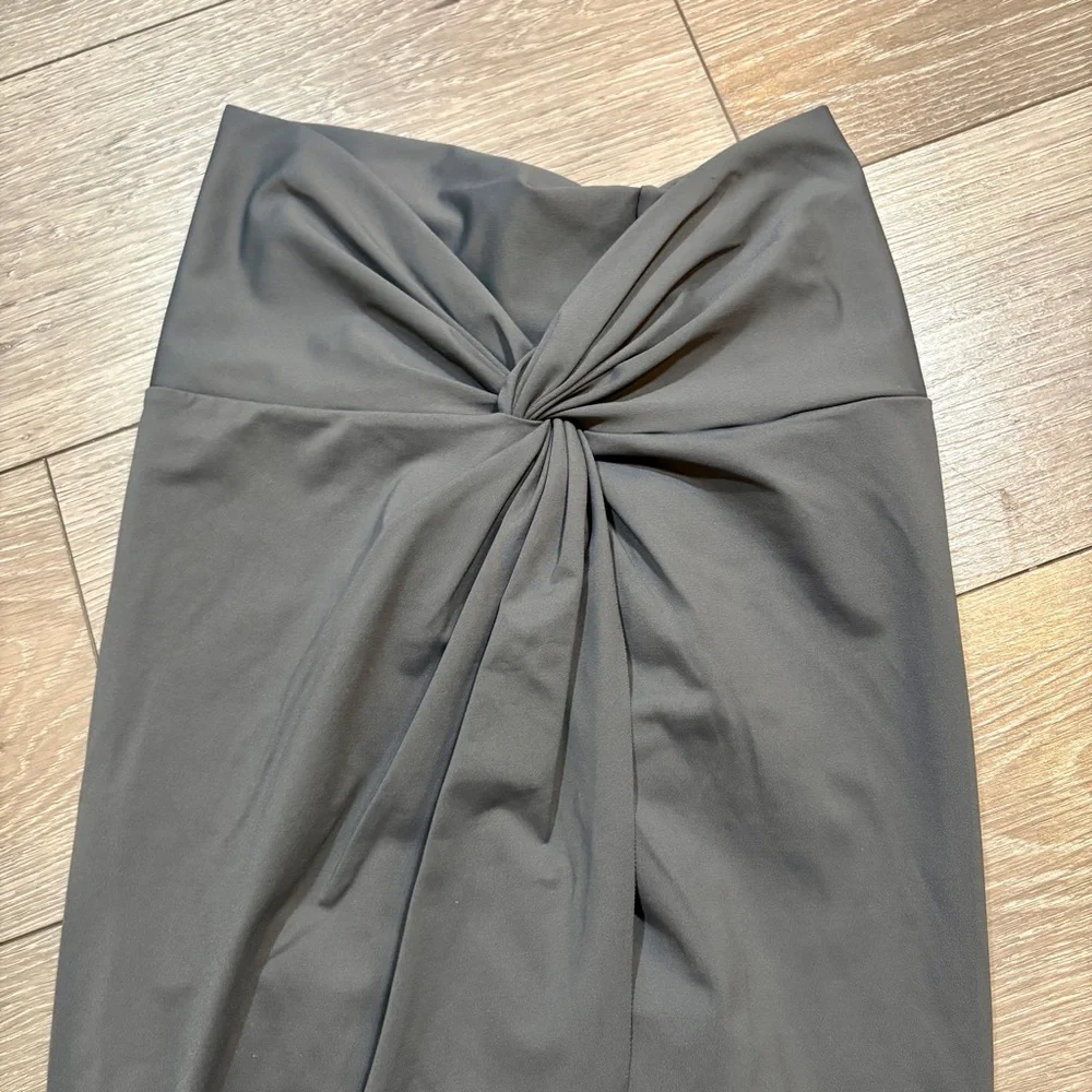 SKIMS Dark Gray Twist-Front Maxi Swim Sarong Size XXS